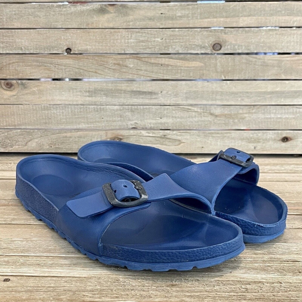 Women's Birkenstock Madrid Essentials‎ EVA Blue Casual Slides Sandals Size 7 A
